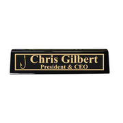 Desk Wedge Name Plate - PERSONALIZED - Fish Hook - 11 Inches