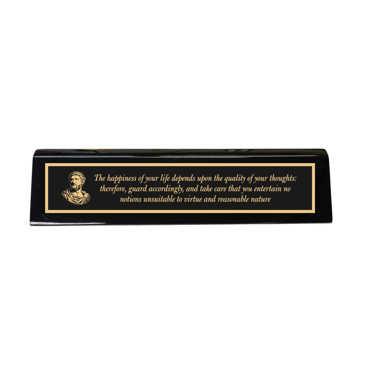 Desk Wedge Name plate -  Marcus Aurelius - 11 Inches