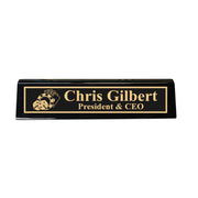 Desk Wedge Name Plate - PERSONALIZED - Casino Poker Dice - 11 Inches
