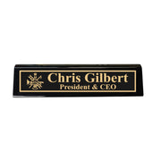 Desk Wedge Name Plate - PERSONALIZED - Firefighter - 11 Inches