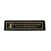 Desk Wedge Name plate -  Marcus Aurelius - 11 Inches