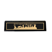 Desk Wedge Name Plate - Lets have an adventure - 11 Inches