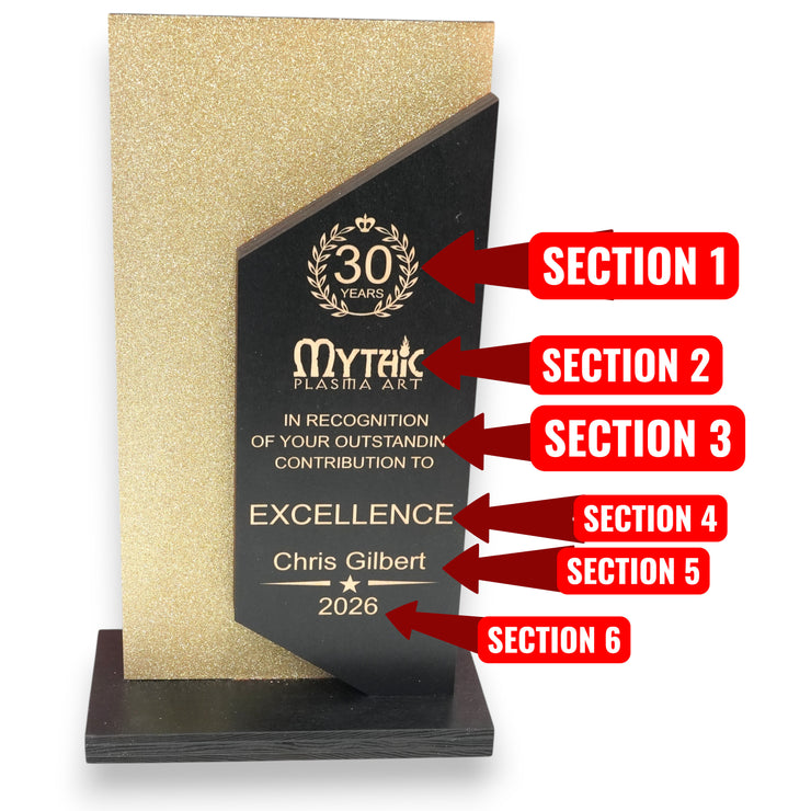 Award - PERSONALIZED - Trophy Award 4 - Color - 12x7 Inhces