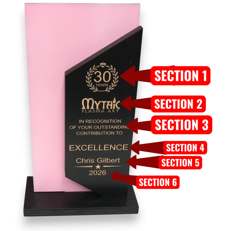 Award - PERSONALIZED - Trophy Award 4 - Color - 12x7 Inhces