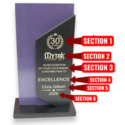 Award - PERSONALIZED - Trophy Award 4 - Color - 12x7 Inhces