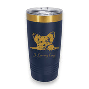 20oz Tumbler - CUSTOM - I love my Corgi