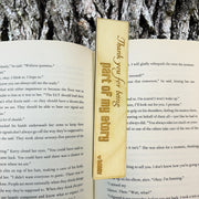 Bookmark - PERSONALIZED Thank you for being Part of my Story - Birch Wood