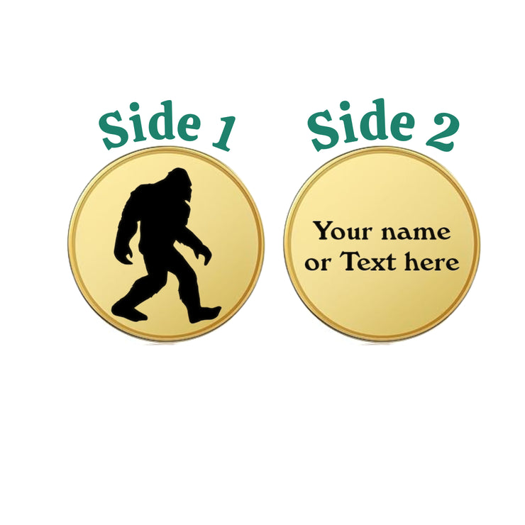 Challenge Coin - PERSONALIZED - CUSTOM - Bigfoot Sasquatch