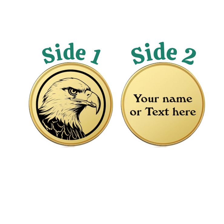 Challenge Coin - PERSONALIZED - CUSTOM - Bald Eagle