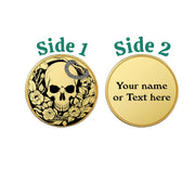 Challenge Coin - PERSONALIZED - CUSTOM - Skull with Snake