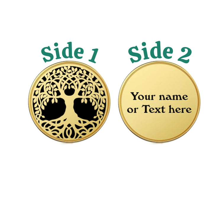 Challenge Coin - PERSONALIZED - CUSTOM - Celtic Tree of Life