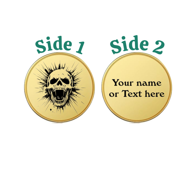 Challenge Coin - PERSONALIZED - CUSTOM - Screaming Skull