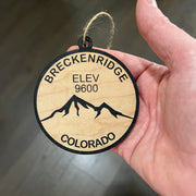 Ornament CUSTOM - Breckinridge Colorado Elevation 9600