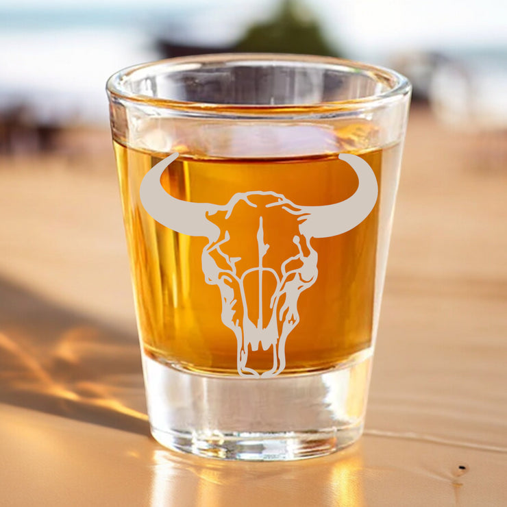 2oz Bull Skull Shot glass