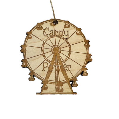 Ornament - Carny Power - Raw Wood Maple