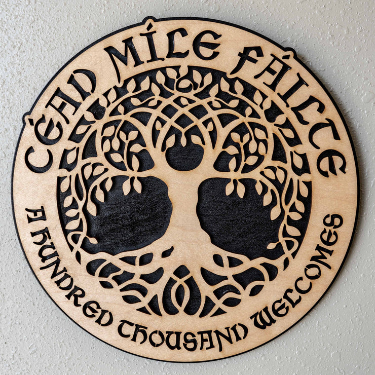 Framed Art - CUSTOM - Cead Mile Failte - A Hundred Thousand Welcomes - 2 Layers
