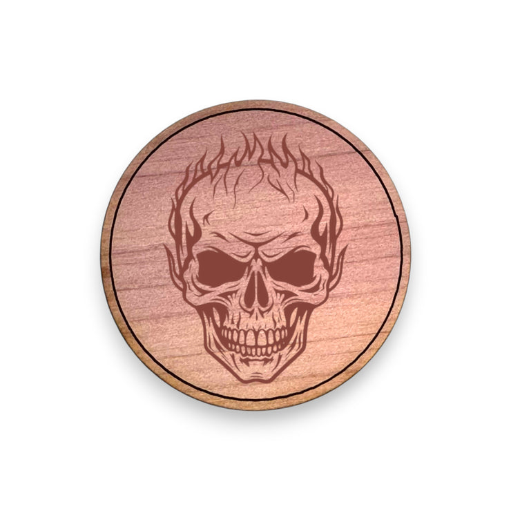 Challenge Coin - PERSONALIZED - CUSTOM - Burning Skull