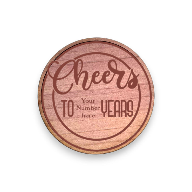 Challenge Coin - PERSONALIZED - CUSTOM - Cheers to Anniversary Birthday