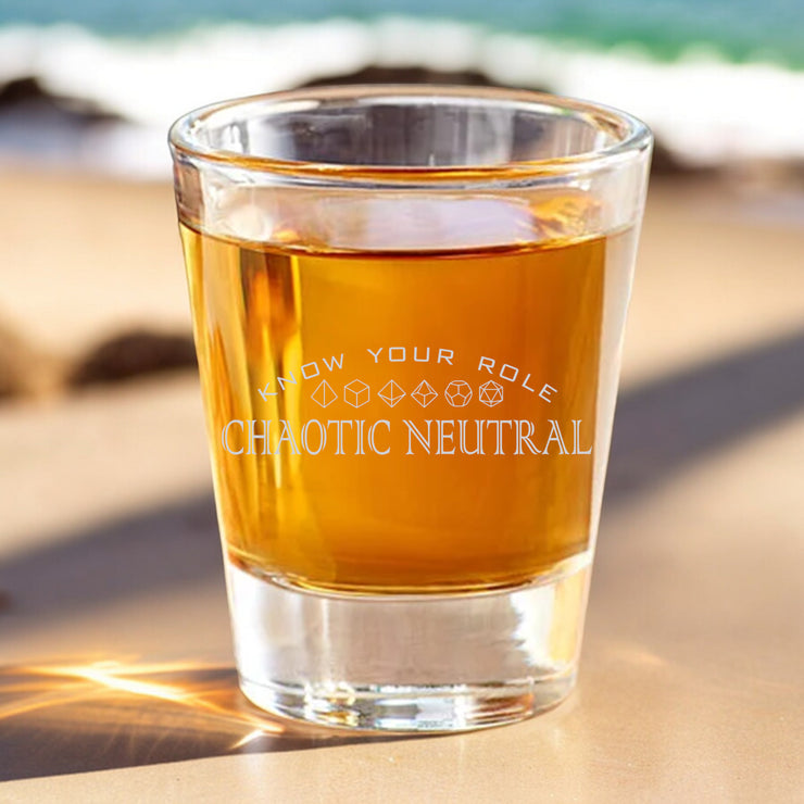 2oz Chaotic Neutral - Know Your Role - Shot Glass