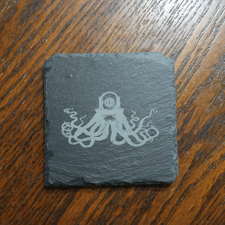 Coaster - Slate - Steampunk Octopus - SET OF 2