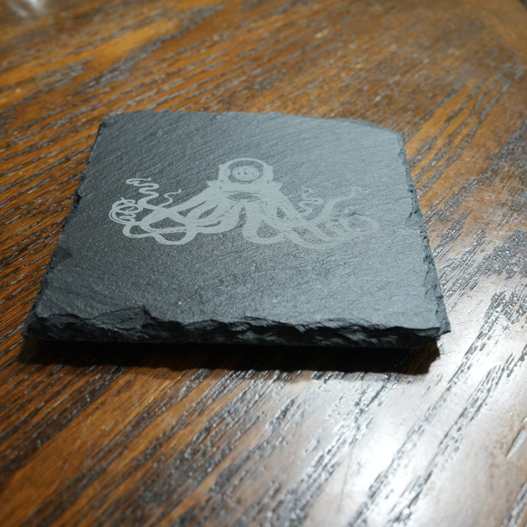 Coaster - Slate - Steampunk Octopus - SET OF 2