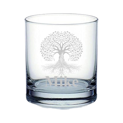 Rocks Glass - PERSONALIZED - Celtic Tree of Life - Double Old Fashioned