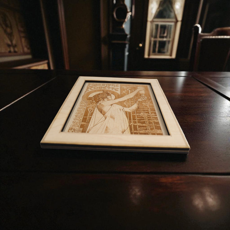 Framed Art - Absinthe Robette - 10x8 Inches - Raw wood