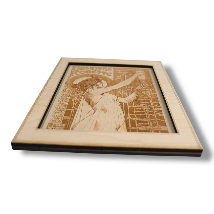 Framed Art - Absinthe Robette - 10x8 Inches - Raw wood