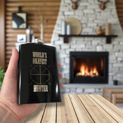 8oz BLACK World's Okayest Hunter Flask
