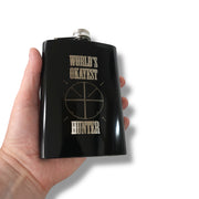 8oz BLACK World's Okayest Hunter Flask