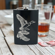8oz BLACK Ducks Flask