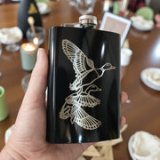 8oz BLACK Ducks Flask