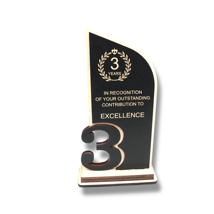 Award - Trophy - CUSTOM - Anniversary Year - 9x5 Inches