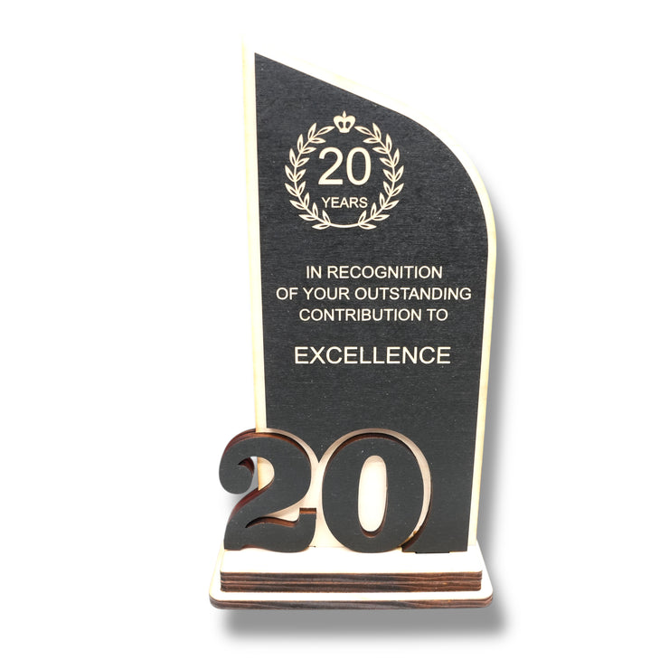 Award - Trophy - CUSTOM - Anniversary Year - 9x5 Inches
