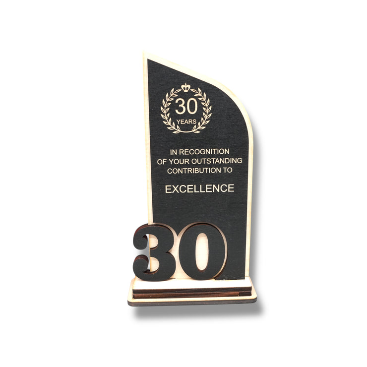 Award - Trophy - CUSTOM - Anniversary Year - 9x5 Inches