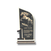 Award - Trophy - PERSONALIZED - Horse - 1st 2nd 3rd Place - 9x5 Inches