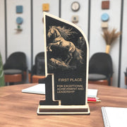 Award - Trophy - CUSTOM - Horse - 1st 2nd 3rd Place - 9x5 Inches