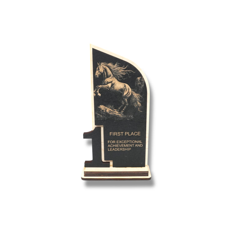 Award - Trophy - CUSTOM - Horse - 1st 2nd 3rd Place - 9x5 Inches