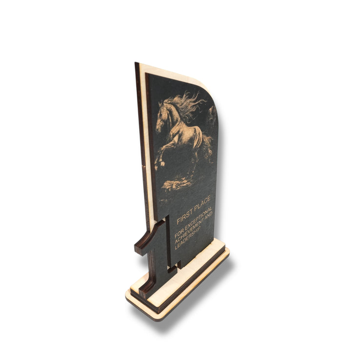 Award - Trophy - CUSTOM - Horse - 1st 2nd 3rd Place - 9x5 Inches