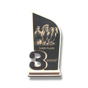 Award - Trophy - CUSTOM - Horse - 1st 2nd 3rd Place - 9x5 Inches