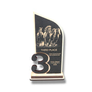 Award - Trophy - PERSONALIZED - Horse - 1st 2nd 3rd Place - 9x5 Inches