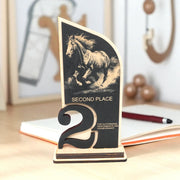 Award - Trophy - CUSTOM - Horse - 1st 2nd 3rd Place - 9x5 Inches