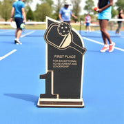 Trophy Award - CUSTOM - Pickleball - 1st 2nd 3rd Place - 9x5 Inches