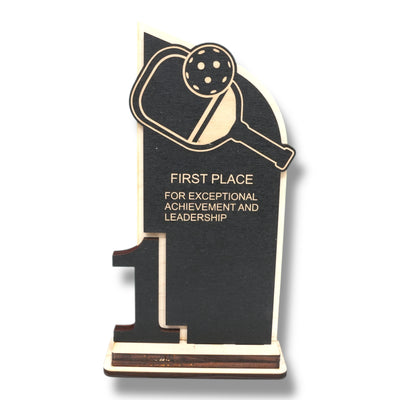 Trophy Award - CUSTOM - Pickleball - 1st 2nd 3rd Place - 9x5 Inches