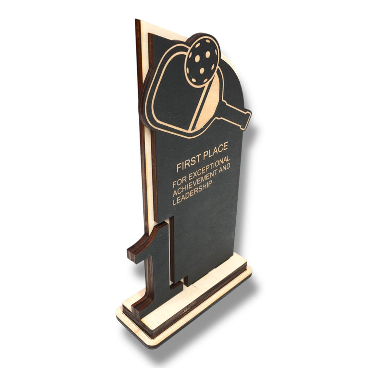 Trophy Award - CUSTOM - Pickleball - 1st 2nd 3rd Place - 9x5 Inches