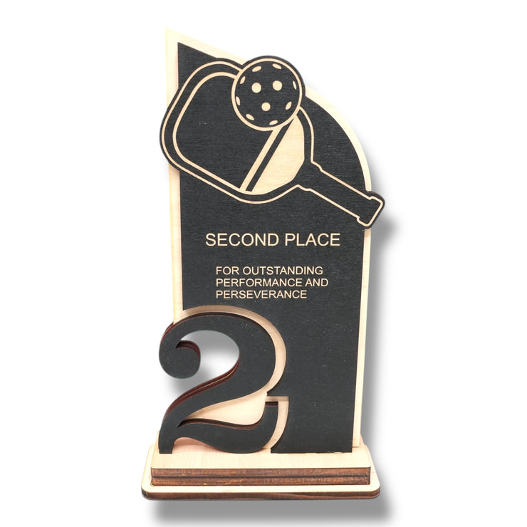 Trophy Award - CUSTOM - Pickleball - 1st 2nd 3rd Place - 9x5 Inches