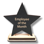 Award - CUSTOM - Employee Of The Month Star with STAND