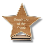 Award - CUSTOM - Employee Of The Month Star with STAND