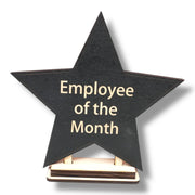 Award - CUSTOM - Employee Of The Month Star with STAND