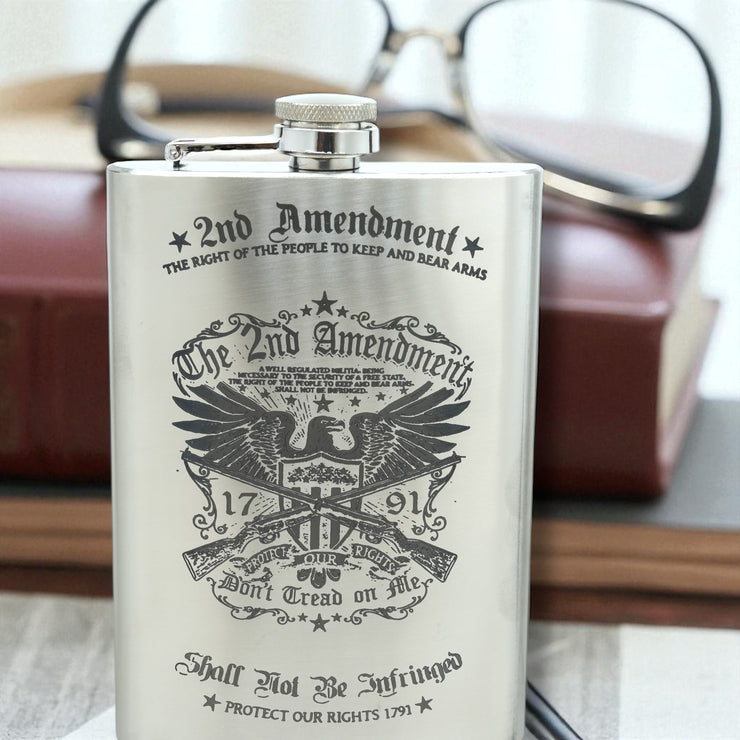 8oz - Stainless Steel - 2nd Amendment